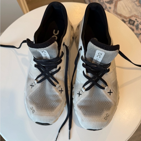 On Running Cloud X White and Black Sneakers - Picture 3 of 13